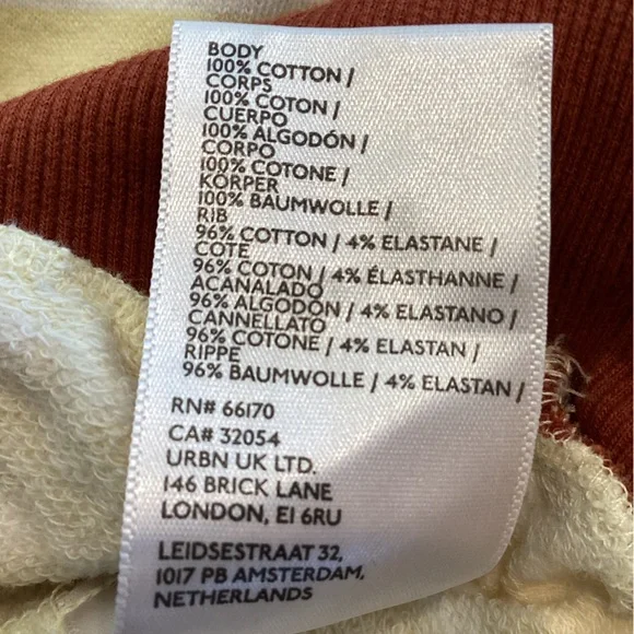 Anthropologie Niki Bubble Sweatshirt Pilcro NEW XL Yellow Stripe - Picture 11 of 11